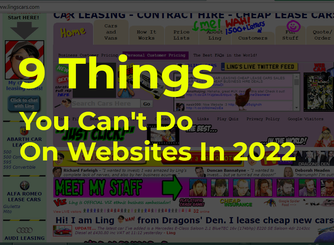 9 Things You Can't Do On Websites In 2022