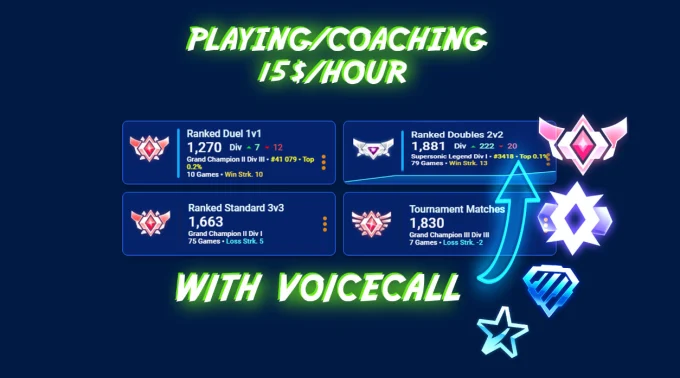 Coach and play rocket league with you