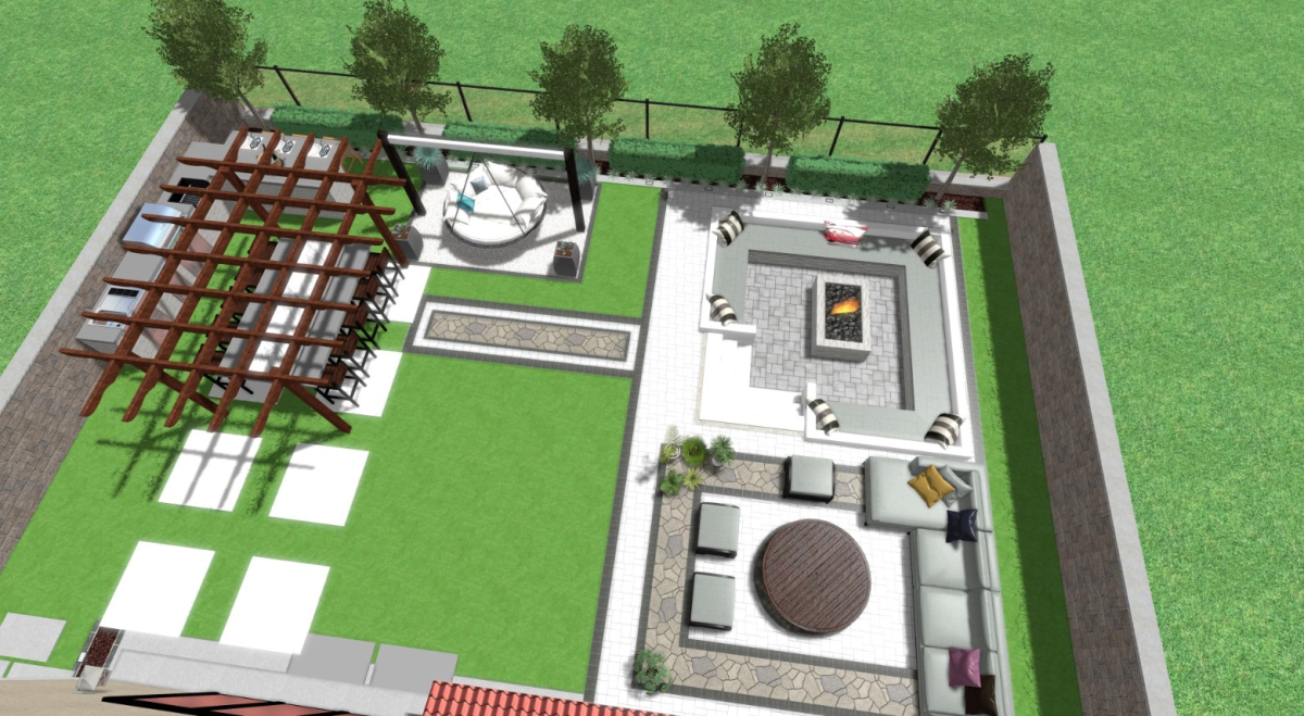 I will design landscape garden, patio, pool
