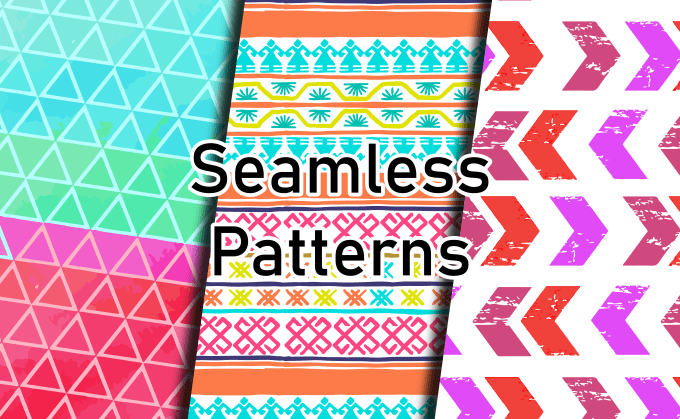 Design repeat seamless patterns for fabric, textile printing