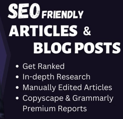 I can write SEO optimized articles and blog posts