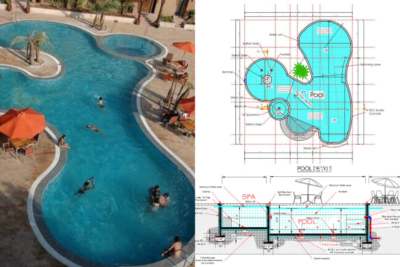 I can design a swimming pool in detail