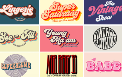 I will make a 3d vintage retro typography for a T-shirt and logo