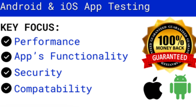 I can conduct quality tests on your website and mobile apps