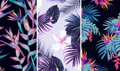 I can create seamless patterns with floral and tropical patterns