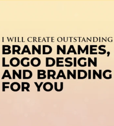 I can do an outstanding job on your brand name, slogans, design