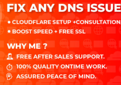 Setup cloudflare fix any dns cname ns mx related issues
