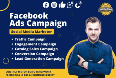 I can create and setup the ads for facebook advertising and instagram marketing