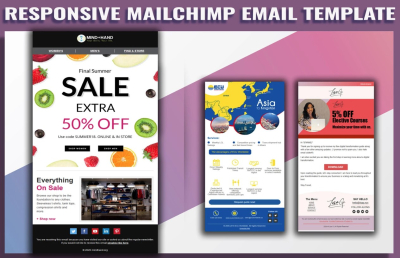 I will design responsive editable mailchimp email template