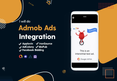 I will integrate admob ads and facebook bidding ads