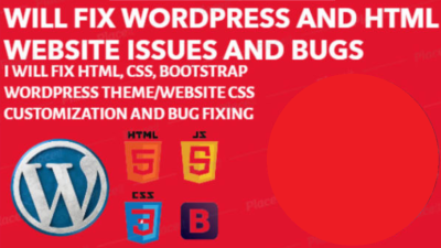 I fix html css errors in wordpress and the wordpress website