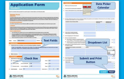 I can design a fillable PDF form and convert or create a fillable pdf form