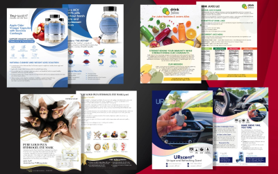 Design professional one sheet, sale sheet and business flyer