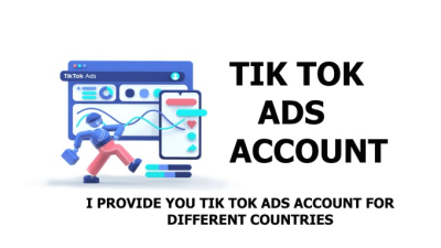I will create tik tok ads account for different countries