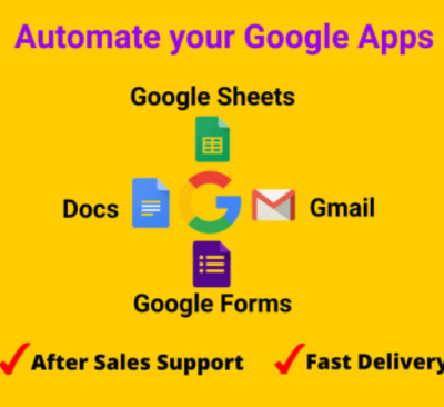 I automate Google spreadsheets, gmail, disk, calendar using apps script