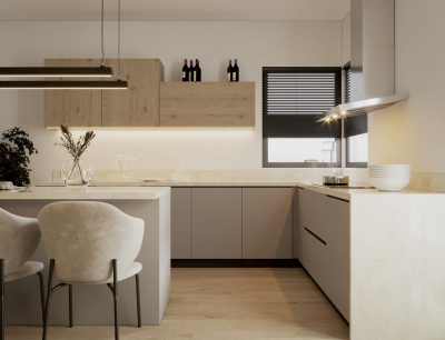 I will design your dream kitchen, bathroom and bedroom furniture with realistic render