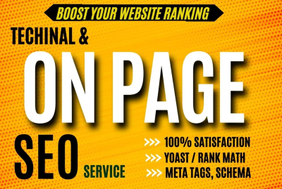 I will do website onpage SEO and technical optimization service 