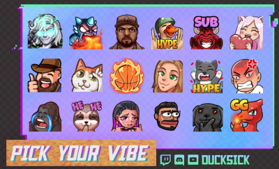 I will create snazzy twitch emotes for you