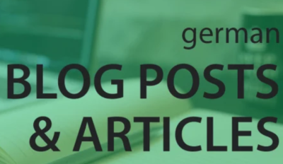I can write a fascinating post on a German SEO blog