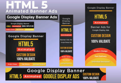 I will design attractive animated HTML5 Google banner ads