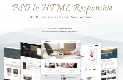 Converting PSD to HTML bootstrap responsive website