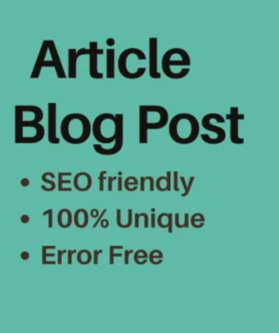 I can write 1500-word seo articles and blog posts for you