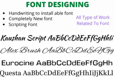 I will develop a font for your business in ttf or otf