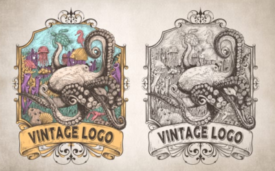 I can make a vintage logo design in retro style