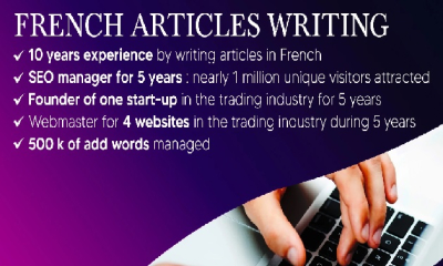 I can write an amazing french article