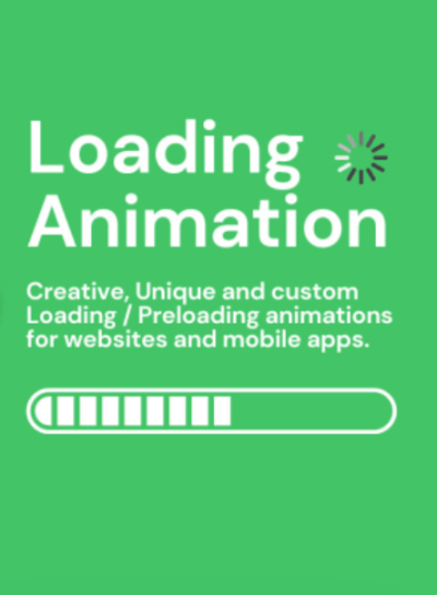 I can create preload animation and boot animation for websites