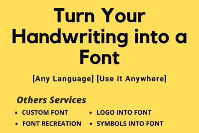I will perfectly turn your handwriting into a font, as well as create custom fonts.