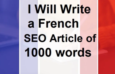 I can write a professional SEO article of 1000 words in French