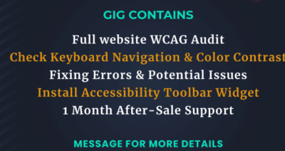 I will create a wcag audit and bring a website with section 508 ada for internet access