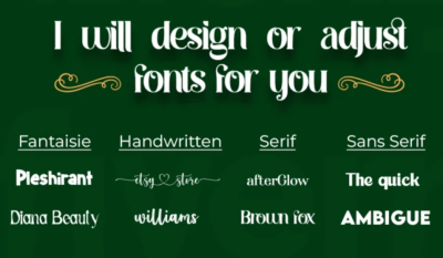 I will create your otf or ttf font