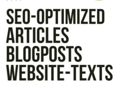 I can write SEO-optimized blog posts, texts for websites