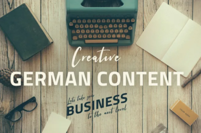 I can write an outstanding German article, blog post