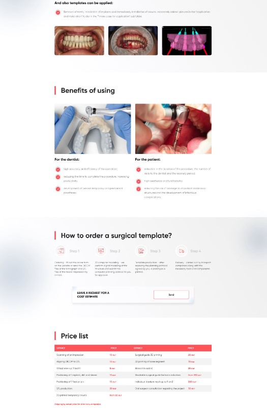 Multimedia website for dentistry on wordpress