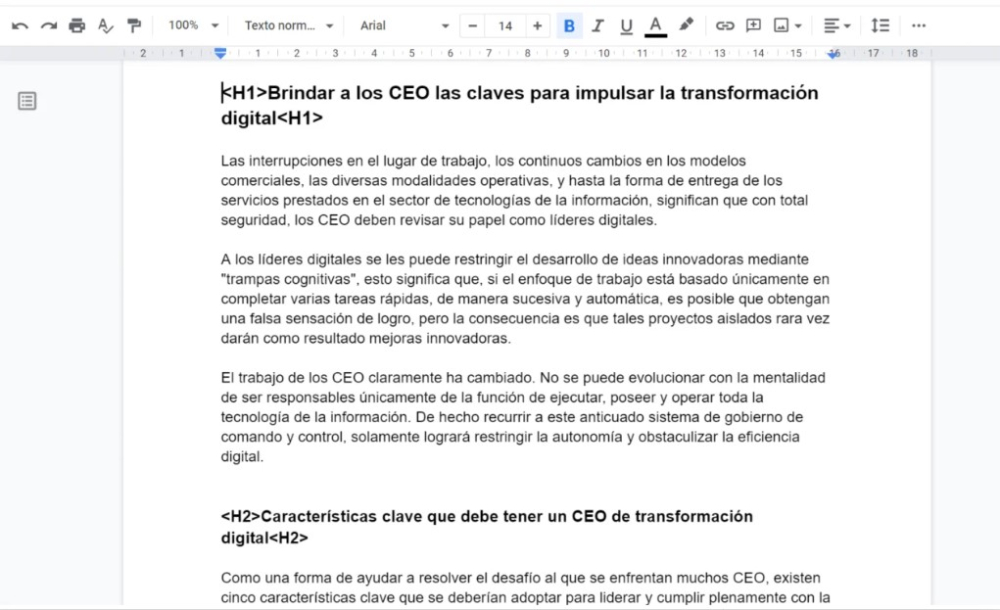 Writing SEO articles in Spanish